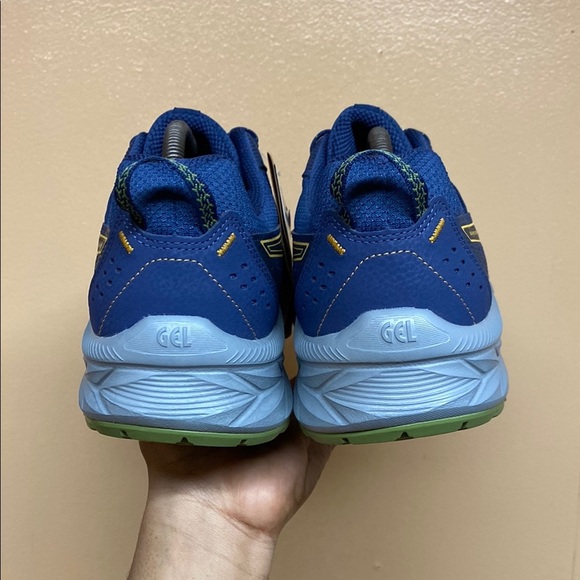 ASICS Gel-Venture 9 Men's Blue Yellow Gray Green Running Sneakers - Picture 5 of 17